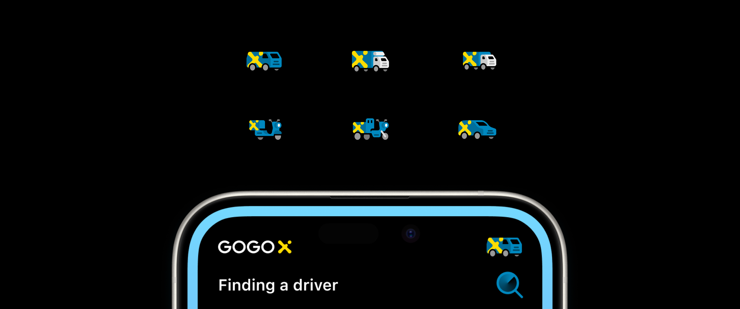 Icons for different vehicle types made to be shown at small sizes